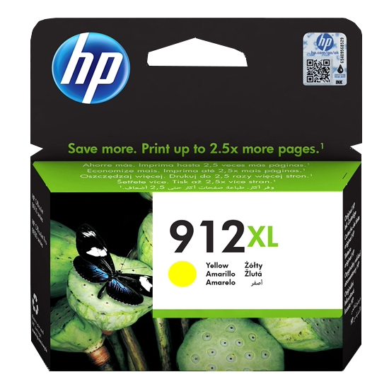 Atrament-HP-912-XL-zlta-3YL83AE-825-str.-5 Atrament HP 912 XL žltá, 3YL83AE (825 str./ 5 %) – Obrázok 1