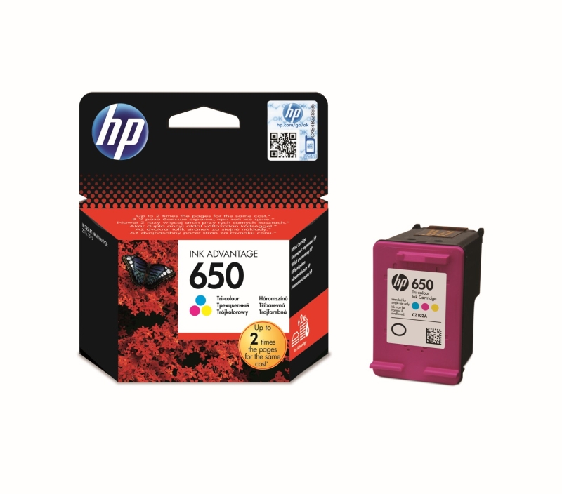Atrament-HP-Ink-No-650-barevna-CZ102AE Atrament HP Ink No 650 barevná, CZ102AE – Obrázok 1