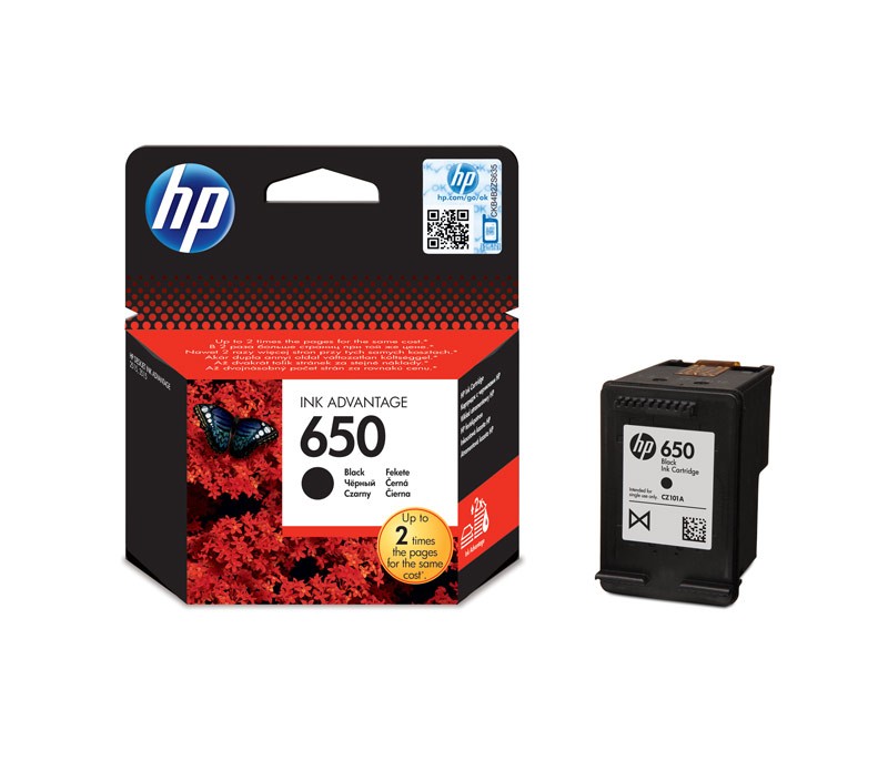 Atrament-HP-Ink-No-650-cerna-CZ101AE Atrament HP Ink No 650 černá, CZ101AE – Obrázok 1