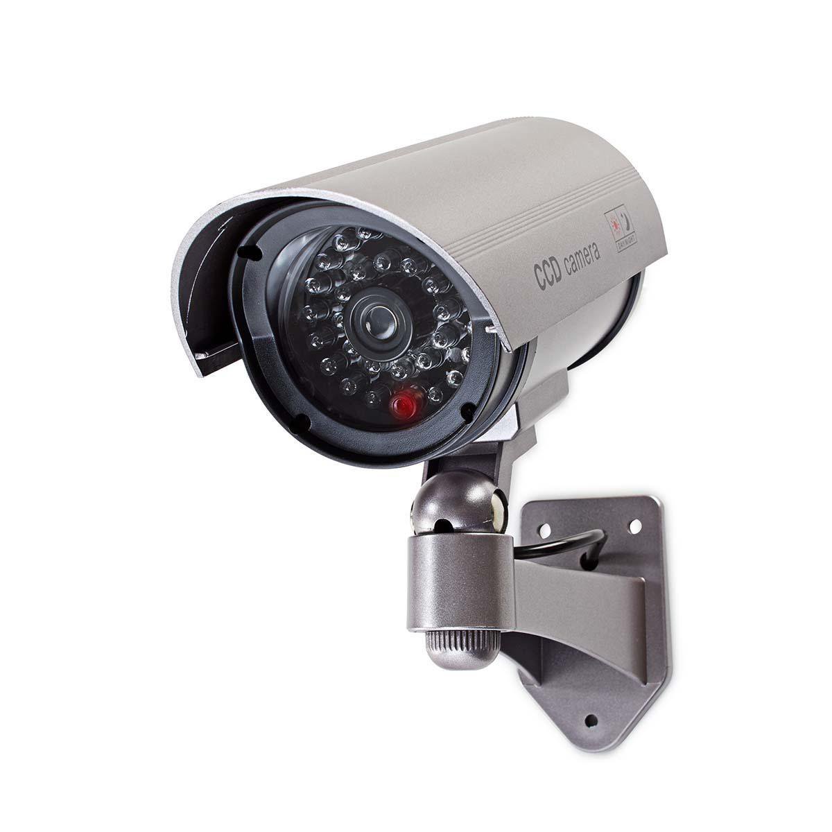 Atrapa-Nedis-bezpecnostnej-bullet-kamery-IP44-seda Atrapa Nedis bezpečnostnej bullet kamery IP44, šedá – Obrázok 1