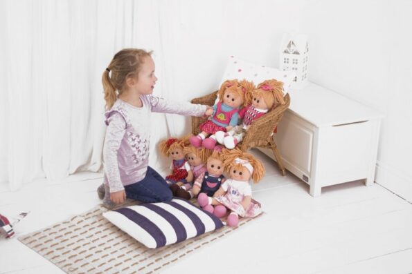 Bábika Bigjigs Toys látková Emma 38 cm – Obrázok 2
