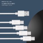 Batéria AAA MediaRange nabíjateľné USB-C Li-Ion , 1,5V, 500 mAh, 4ks – Obrázok 2