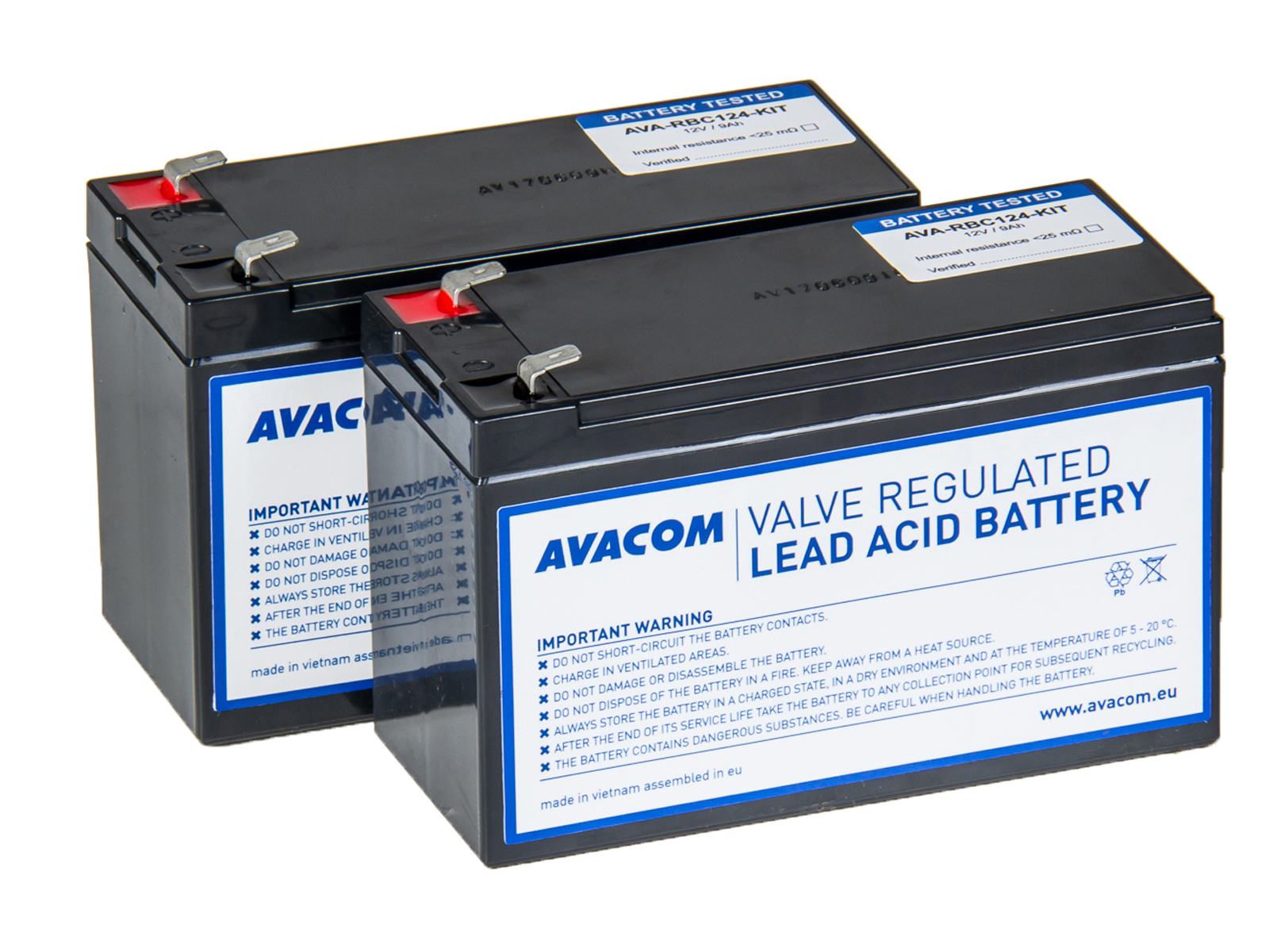 Bateria-Avacom-RBC124-bateriovy-kit-pro-renovaci-2ks-baterii-nahrada-za-APC-neoriginalni Batéria Avacom RBC124 bateriový kit pro renovaci (2ks baterií) - náhrada za APC - neoriginální – Obrázok 1