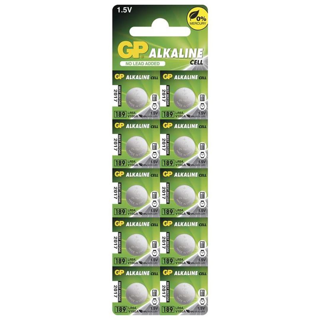 Bateria-GP-Alkaline-Cell-189-gombikova-10ks Batéria GP Alkaline Cell 189, gombíková, 10ks – Obrázok 1