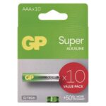 Batéria GP Super AAA, alkalická, mikrotužková (LR03), 10 ks
