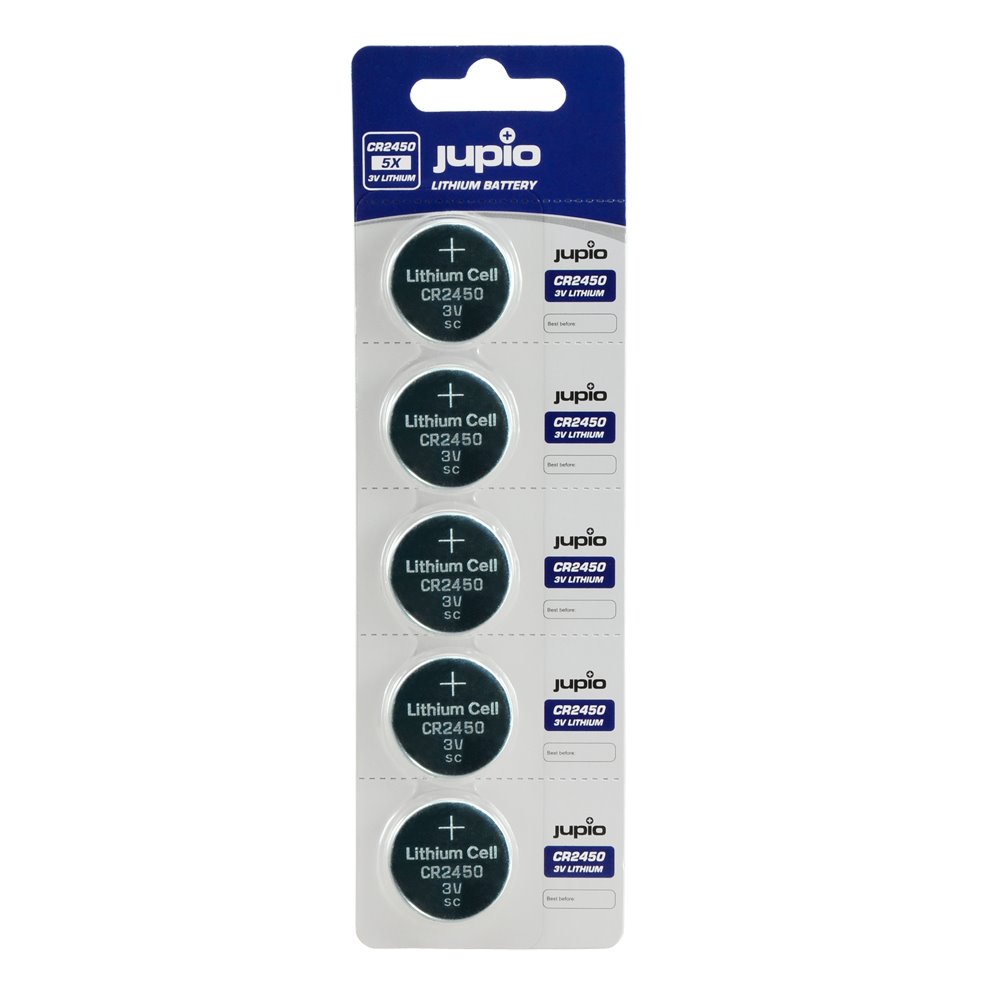 Bateria-Jupio-CR2450-3V-5-ks Batéria Jupio CR2450 3V 5 ks – Obrázok 1