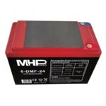 Batéria MHPower 6-DMF-24 Trakčná gélová, 12V/24Ah, Terminál D2 - M5, Deep Cycle