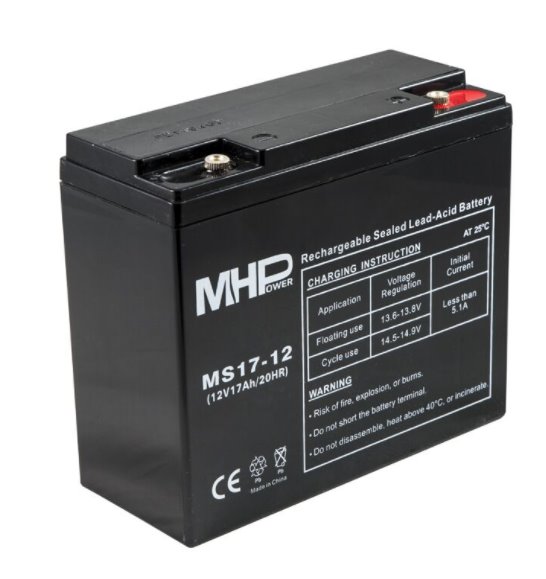 Bateria-MHPower-MS17-12-VRLA-AGM-12V17Ah Batéria MHPower MS17-12 VRLA AGM 12V/17Ah – Obrázok 1