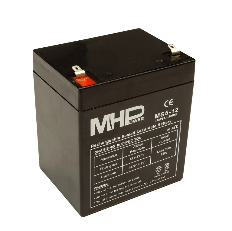 Bateria-MHPower-MS5-12-VRLA-AGM-12V5Ah-F1 Batéria MHPower MS5-12 VRLA AGM 12V/5Ah, F1 – Obrázok 1