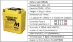 Batéria Motobatt MB10U 14,5 Ah, 12 V, 4 vývody – Obrázok 8