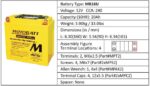 Batéria Motobatt MB16U 20Ah, 12V, 4 vývody – Obrázok 11