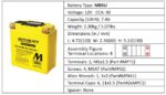 Batéria Motobatt MB5U 7Ah, 12V, 2 vývody – Obrázok 12