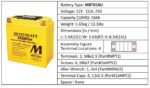 Batéria Motobatt MBTX16U 19Ah, 12V, 4 vývody – Obrázok 12