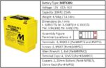 Batéria Motobatt MBTX20U 21 Ah, 12 V, 4 vývody) – Obrázok 8