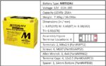 Batéria Motobatt MBTX24U 25 Ah, 12 V, 4 vývody – Obrázok 8