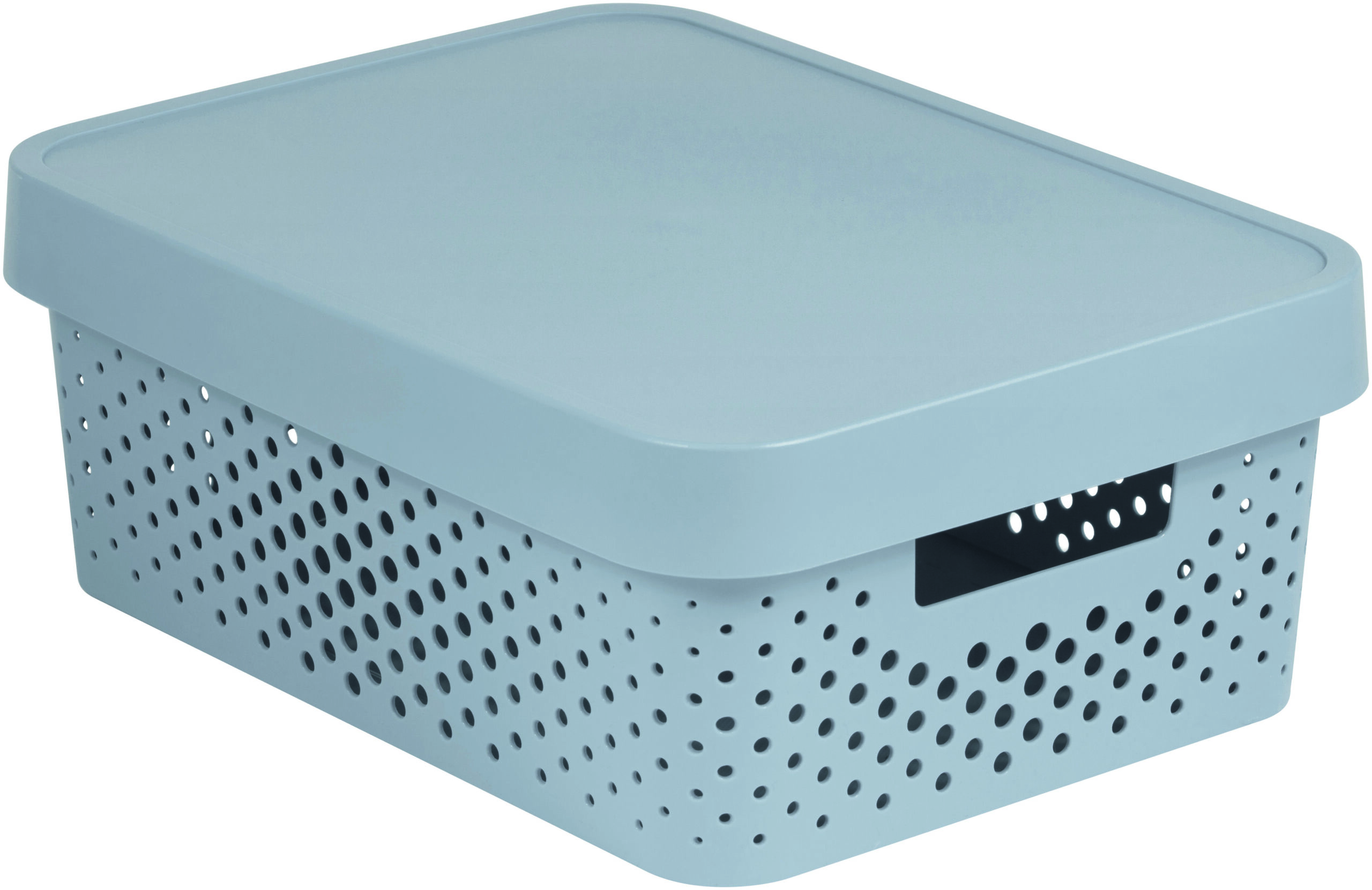 Box-Curver-Infinity-Dots-11L-s-vekom-svetlo-sedy Box Curver Infinity Dots 11L s vekom svetlo šedý – Obrázok 1
