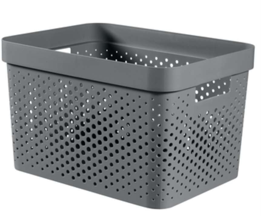 Box-Curver-Infinity-Dots-17L-sedy Box Curver Infinity Dots 17L šedý – Obrázok 1