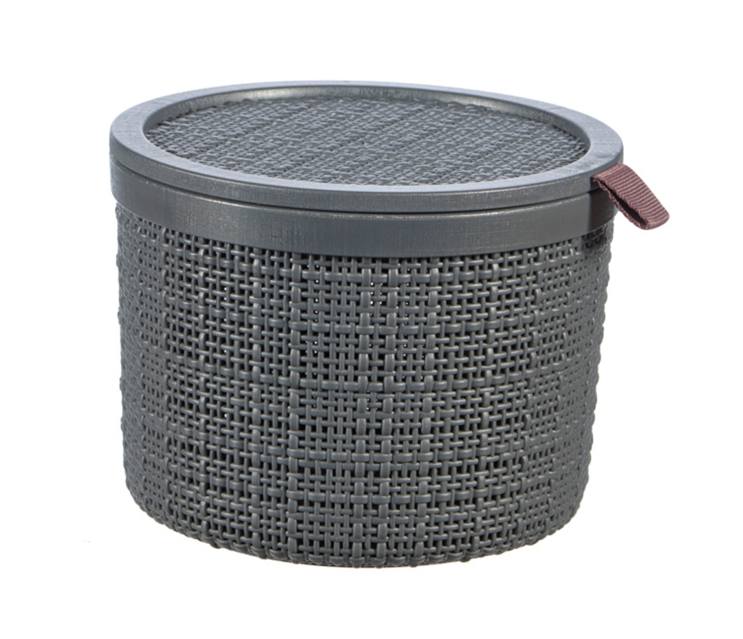 Box-Curver-Jute-kulaty-2L-sedy Box Curver Jute kulatý 2L šedý – Obrázok 1