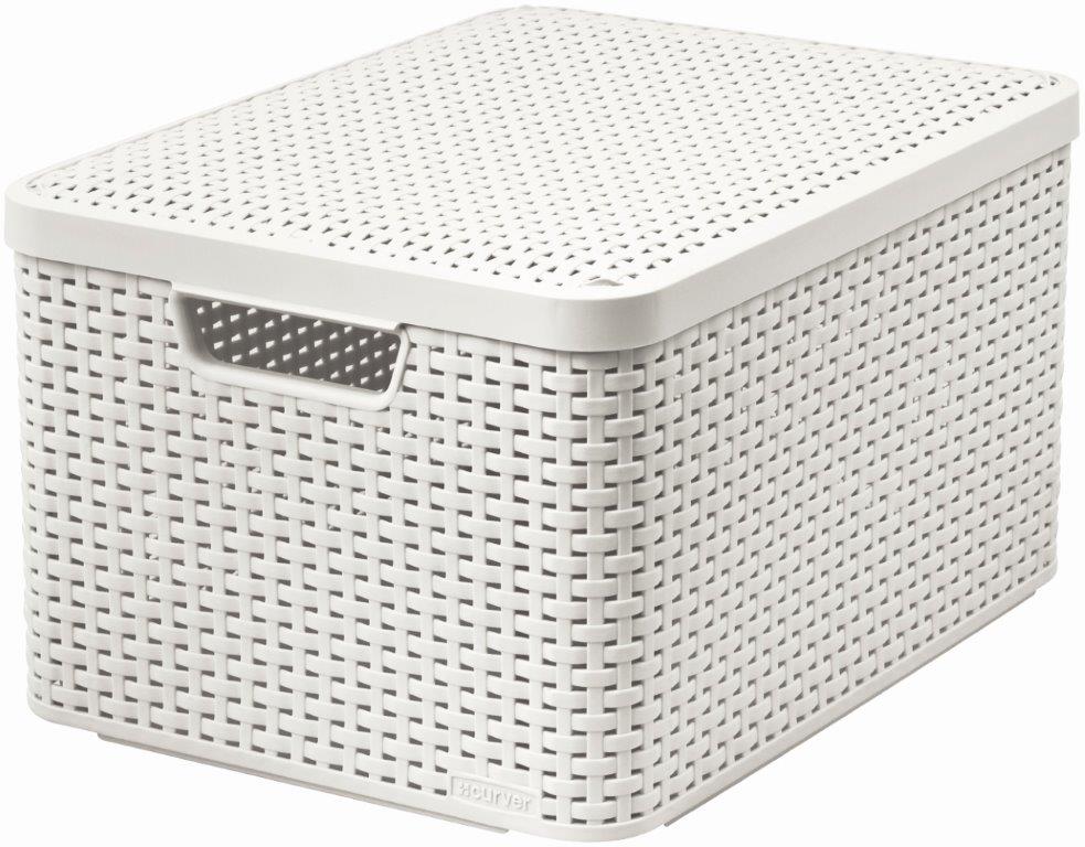 Box-Curver-Style-L-30L-s-vekom-biely Box Curver Style L 30L s vekom biely – Obrázok 1