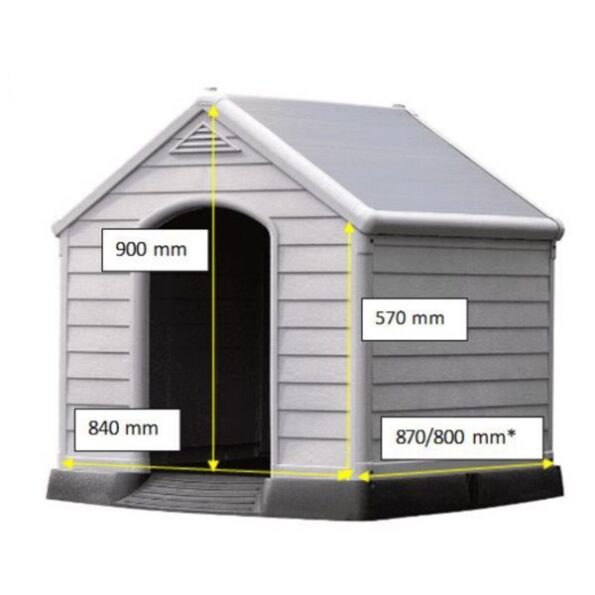 Búda pre psov Curver Dog House šedá – Obrázok 3