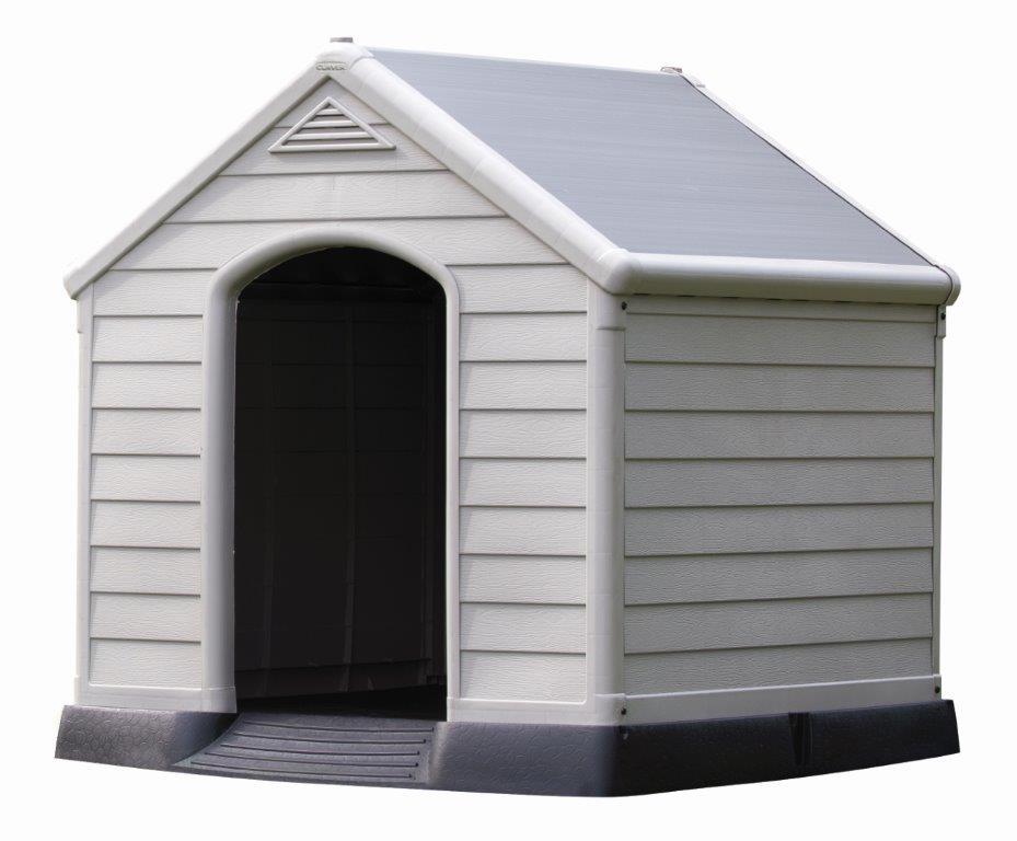 Buda-pre-psov-Curver-Dog-House-seda Búda pre psov Curver Dog House šedá – Obrázok 1