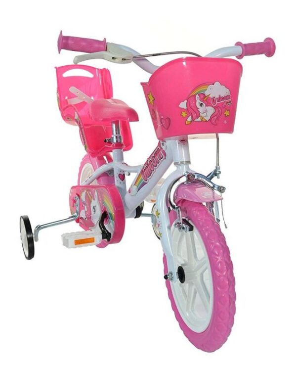 Detský bicykel Dino Bikes 124GLN 12" bielo-ružový – Obrázok 6