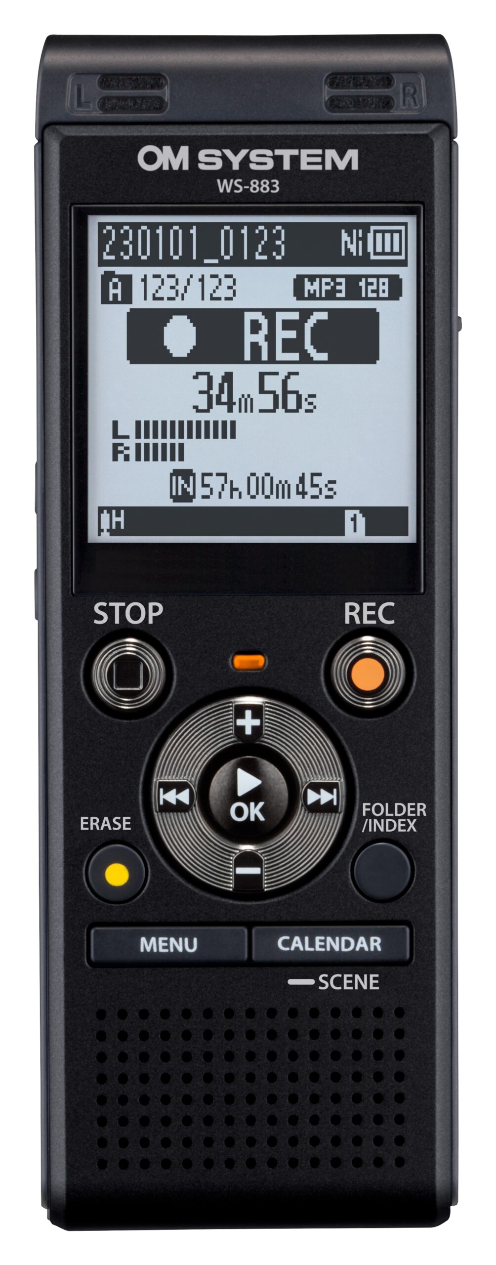 ID: 46001 Digitálny záznamník OM SYSTEM WS-883 Black – Obrázok 1