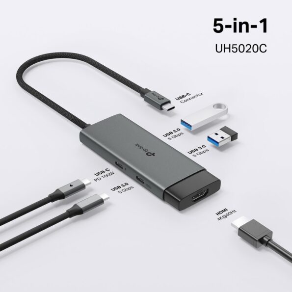 Dokovacia stanica TP-Link UH5020C USB-C, HDMI, 1x USB C, 2x USB, PD 100W – Obrázok 4