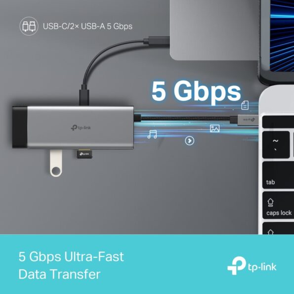 Dokovacia stanica TP-Link UH5020C USB-C, HDMI, 1x USB C, 2x USB, PD 100W – Obrázok 7