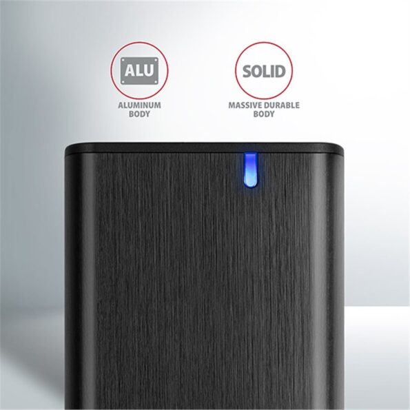 Externý box AXAGON EEM2-SBC , USB-C 3.2 Gen 2 - M.2 SATA SSD kovový RAW box, bezšroubkový – Obrázok 3