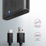 Externý box AXAGON EEM2-SBC , USB-C 3.2 Gen 2 - M.2 SATA SSD kovový RAW box, bezšroubkový – Obrázok 4