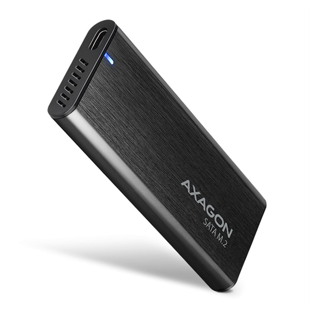 Externy-box-AXAGON-EEM2-SBC-USB-C-3.2-Gen-2-M.2-SATA-SSD-kovovy-RAW-box-bezsroubkovy Externý box AXAGON EEM2-SBC , USB-C 3.2 Gen 2 - M.2 SATA SSD kovový RAW box, bezšroubkový – Obrázok 1