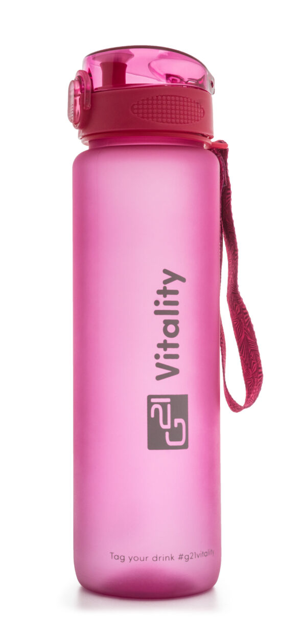 Fľaša G21 na pitie, 1000 ml, ružová-zmrznutá – Obrázok 5
