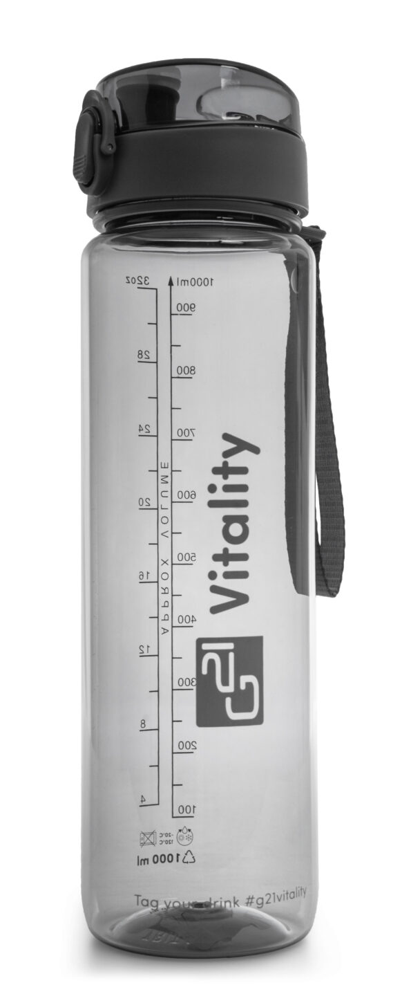 Fľaša G21 na pitie, 1000 ml, sivá – Obrázok 5