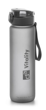 Fľaša G21 na pitie, 1000 ml, sivá-zmrznutá