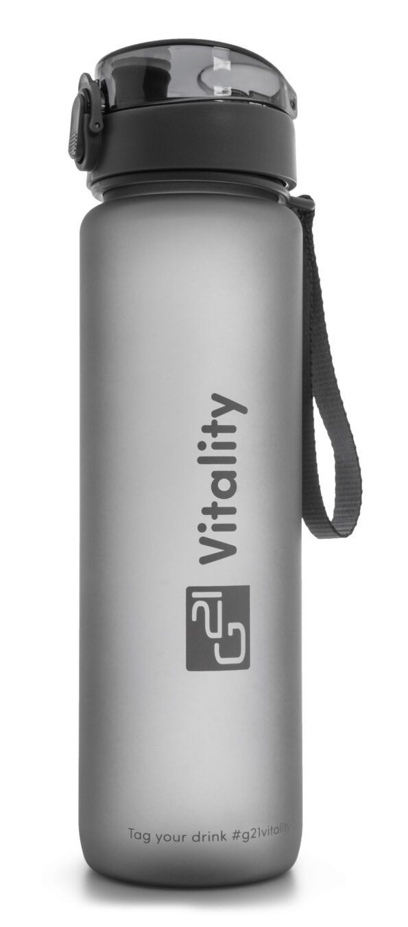Fľaša G21 na pitie, 1000 ml, sivá-zmrznutá – Obrázok 5