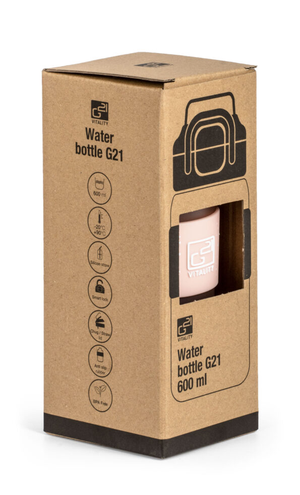 Fľaša G21 na pitie 600 ml 2v1, ružová zmrznutá – Obrázok 9