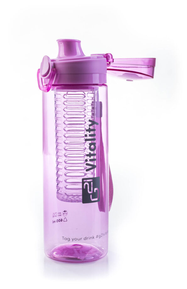 Fľaša G21 na smoothie/juice, 600 ml, fialová – Obrázok 2