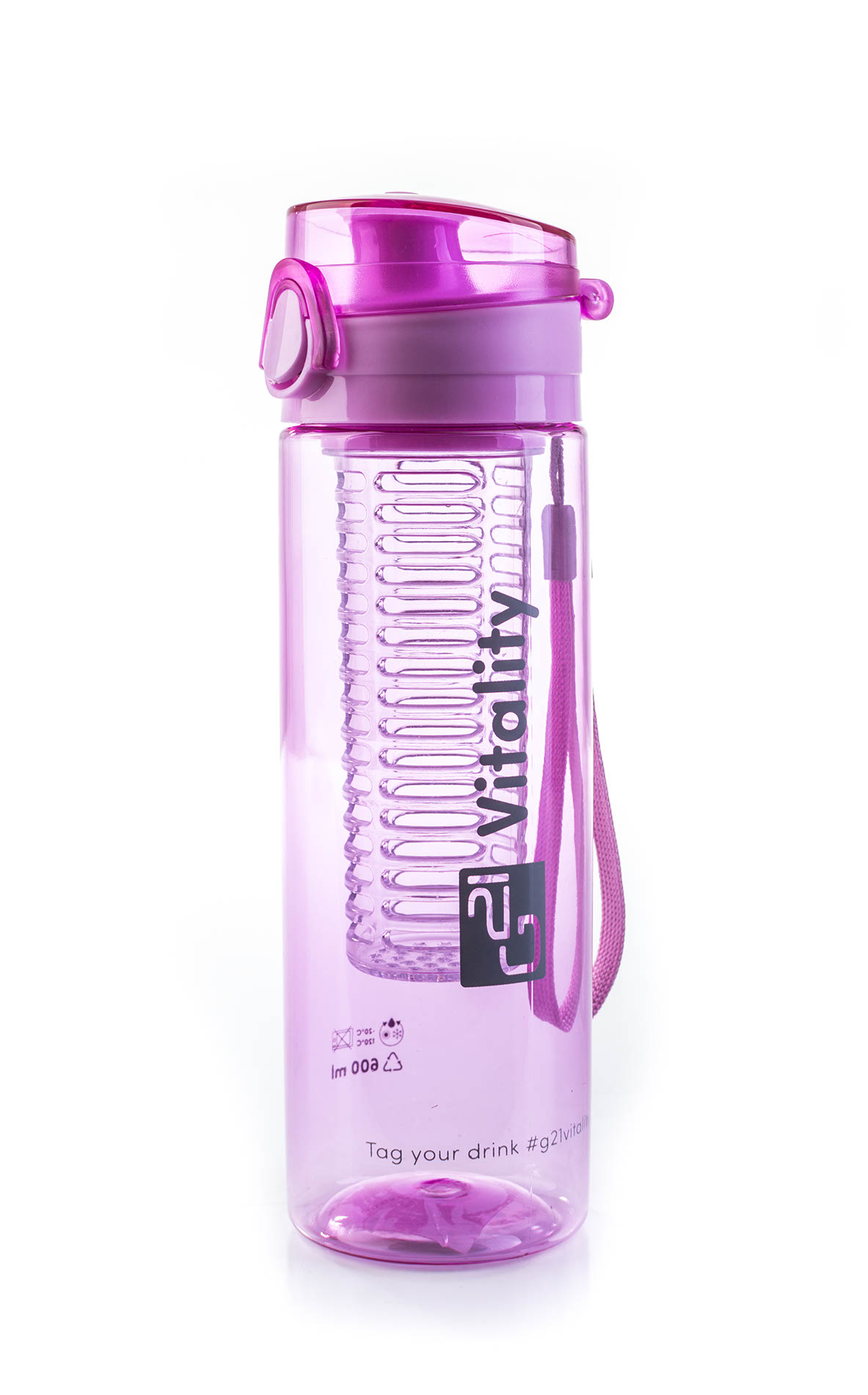 Flasa-G21-na-smoothiejuice-600-ml-fialova Fľaša G21 na smoothie/juice, 600 ml, fialová – Obrázok 1