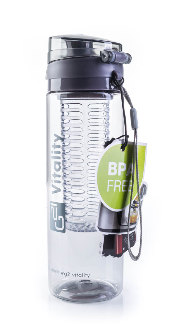 Fľaša G21 na smoothie/juice, 600 ml, sivá – Obrázok 6