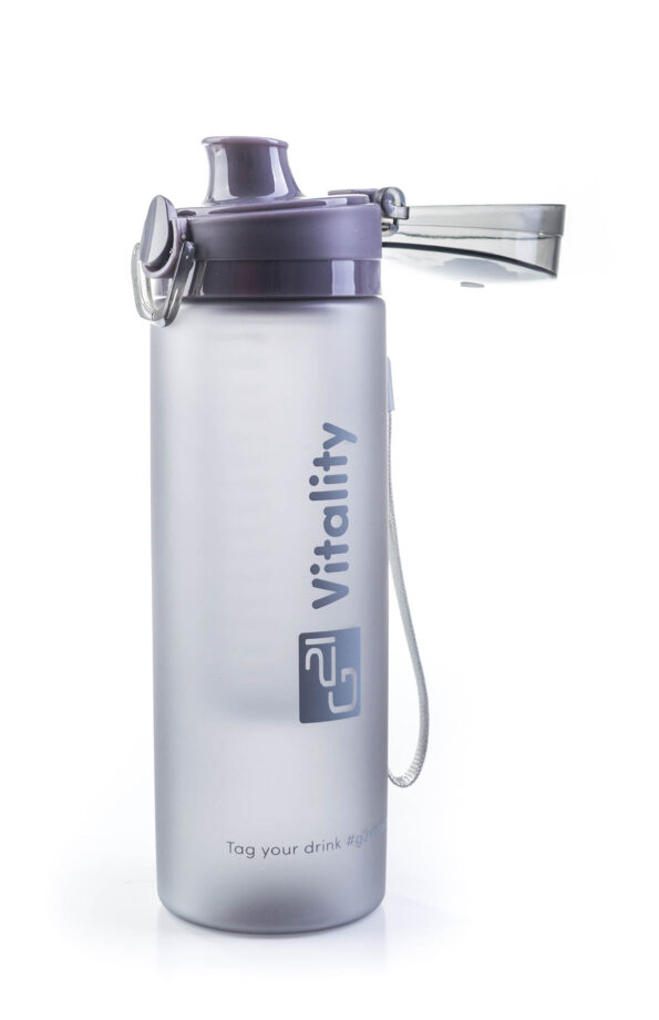 Fľaša G21 na smoothie/juice, 600 ml, sivá-zmrznutá – Obrázok 2