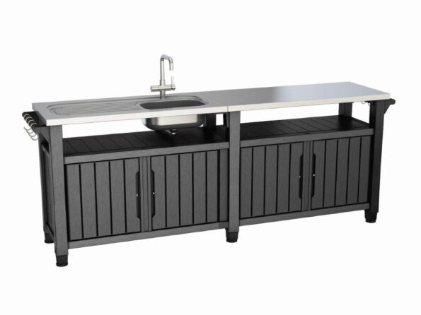 Grilovací stolík Keter UNITY Chef 415 L grafitový – Obrázok 4