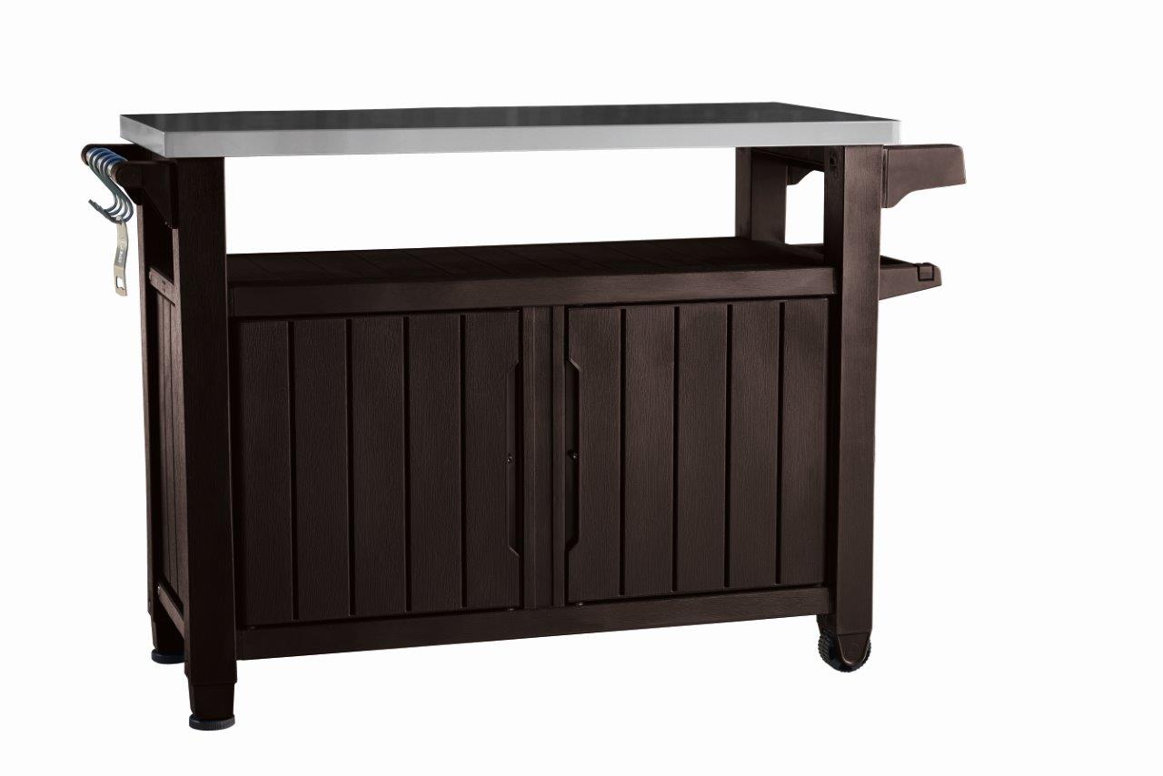 Grilovaci-stolik-Keter-UNITY-XL-207L-hnedy Grilovací stolík Keter UNITY XL 207L hnedý – Obrázok 1