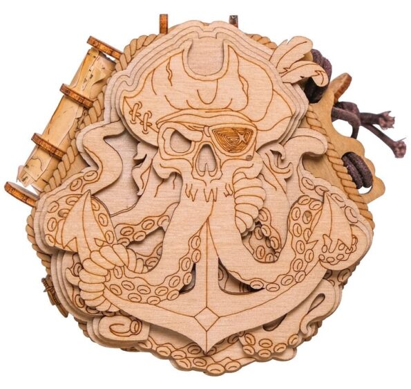 Hlavolam EscapeWelt 3D drevený Blackbeard's Compass – Obrázok 14