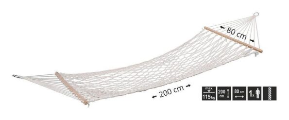 Hojdacia sieť Cattara 200x80cm – Obrázok 4