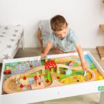 Hračka Bigjigs Rail Drevená vláčikodráha a stôl – Obrázok 5