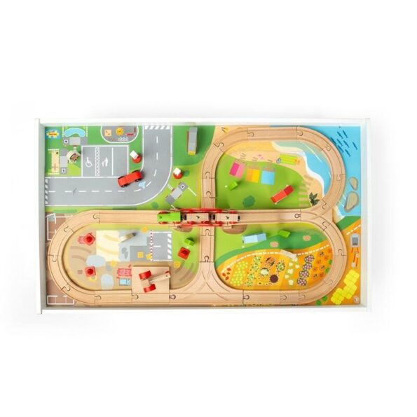Hračka Bigjigs Rail Drevená vláčikodráha a stôl – Obrázok 6
