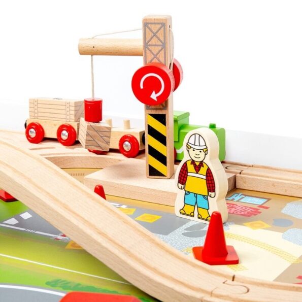 Hračka Bigjigs Rail Drevená vláčikodráha a stôl – Obrázok 7