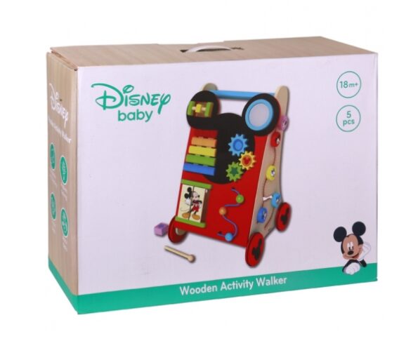 Hračka Disney baby drevené aktívne chodítko Mickey – Obrázok 3