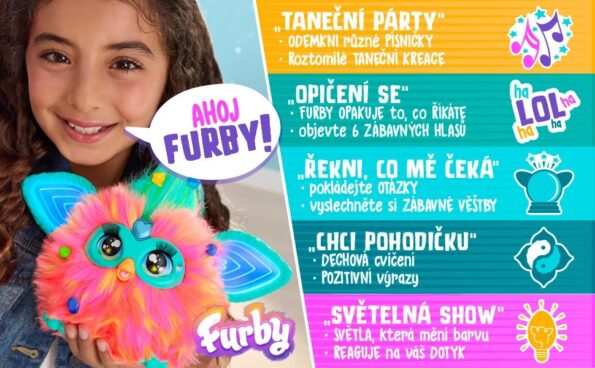 Hračka Hasbro - Furby korálový CZ verze – Obrázok 5